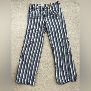 Pilcro and the letterpress - blue and white striped linen
